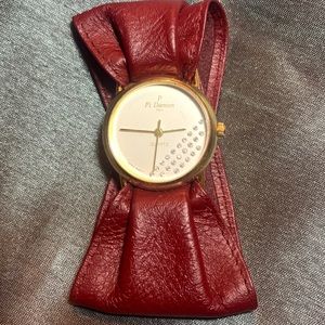 Vintage Pi Damien Paris Quarts watch genuine leather
